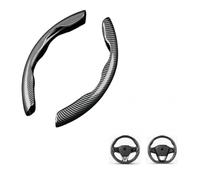 Cubierta para Volante para Tesla para Model S 2016 2017 2018 Cubierta de Volante de Fibra de Carbono Piezas de automóvil Resistentes al Desgaste 2 uds Cubiertas de Volante