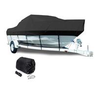 Cubierta para yates 600D, lona marina negra resistente a los rayos UV, se adapta a yates de 2124 pies, cubierta impermeable para barco para protección al aire libre, resistente, 732 x 300 cm