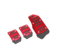 Cubierta Pedal 1 Juego de 3 Pedales Antideslizantes de aleación de Aluminio para automóvil o Pedal de Freno Pedal de Acelerador Manual Pedales(Red)