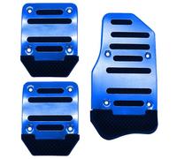 Cubierta Pedal Acelerador Freno Coche Cubierta Pedal Universal Para Automóvil Herramienta Antideslizante De Freno De Aceleración, Almohadillas De Pie Mejoradas En Rojo Plateado Gris Y Azul(3PCS Blue)