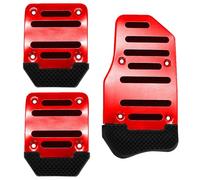 Cubierta Pedal Acelerador Freno Coche Cubierta Pedal Universal Para Automóvil Herramienta Antideslizante De Freno De Aceleración, Almohadillas De Pie Mejoradas En Rojo Plateado Gris Y Azul(3PCS Red)