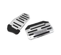 Cubierta Pedal Coche Cubiertas Universales Aluminio Para Pedales MT, Antideslizantes, Con Clip Rojo, Azul Y Plateado, Para La Mayoría Los Vehículos Modelo Fundas Pedales Coche(Automatic Silver Set)