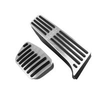 Cubierta Pedal Coche Para Toyota BZ4X Almohadillas Pedal Coche Pedales Pie Cubierta Antideslizante Aluminio Accesorios Pedalera Freno GNITRIMS(Plata)