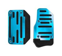 Cubierta Pedal Coche Transmisión Automática Universal Juego Almohadillas Pie Gas Combustible Pedales Herramientas Antideslizante Aleación Aluminio Pedal de Coche(Blue)