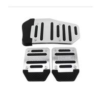 Cubierta Pedal Coche Universal Pedales De Transmisión Automática, Kit De Almohadillas Para Freno Combustible Gas Herramientas Antideslizantes Coche cubrepedales(MT Silver Set)