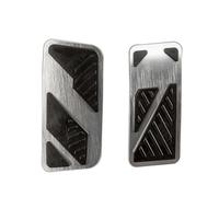 Cubierta Pedal para Ford para Ranger T9 2023 2024 Pedal Aleación Aluminio Acelerador Pedal Freno Combustible De Gas Cubierta De Pedal Instalación Alternativa Pedales para Coche(Plata)