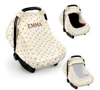 Cubierta personalizada para cochecito de bebé, toldo para asiento de coche con ventana transpirable, resistente al viento, cesta de bebé Sun Shad (blanco, 80 x 107 cm)