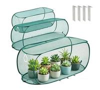 Cubierta portátil desplegable para plantas en maceta, tienda de campaña de malla transpirable para balcón, jardín, protector de cultivo con cremallera de fácil acceso para plántulas y hierbas (1