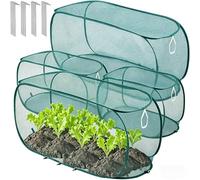 Cubierta portátil desplegable para plantas en maceta, tienda de campaña de malla transpirable para balcón, jardín, protector de cultivo con cremallera de fácil acceso para plántulas y hierbas (1