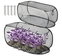 Cubierta portátil desplegable para plantas en maceta, tienda de campaña de malla transpirable para balcón, jardín, protector de cultivo con cremallera de fácil acceso para plántulas y hierbas (1