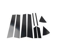 cubierta poste pilar central Compatible Con Mazda 6 2009 2010 2011 2012 2013 10 Piezas Molduras Para Postes Pilar Coche Cubierta Ventana Lateral Puerta Pegatina Plateada Brillante Negra(Black)