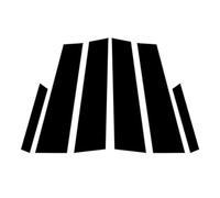 cubierta poste pilar central Compatible Con Opel Para Insignia 2017 2018 2019 2020 2021 2022 6 Piezas Postes Pilar Coche Molduras Puerta Ventana Pegatinas Columna BC Color Negro