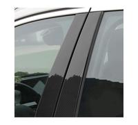 Cubierta Postes Pilar Ventana Puerta Coche para Serie 5 E60 4DR 2003 2004 2005 2006 2007 2008 2009-2010 6 Piezas(Fibra de carbón)