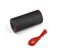 Cubierta Protector Volante para Golf 6 para Mk6 para Polo para Sagitar para Bora para Santana Cubierta Trenzada Volante Coche(Red(Hole)-1PC)