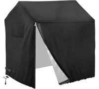Cubierta Protectora 420D para Casa De Juego Infantil, Impermeable Antiviento UV Resistent para Caseta De Madera Exterior, Cordon Ajustable Plegable Protección Todo El Año(M)