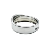 Cubierta Protectora Anillo embellecedor para visera de faro de 5,75 pulgadas, compatible con Harley Sportster XL 883 1200 Forty Eight Dyna Softail Protector de faro de motocicleta(Chrome)