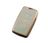 Cubierta Protectora Caja Llave Coche TPU para Land para Rover para Range para Rover Sport para Evoque para Velar para Discovery 5 2018 2019 2020 Funda Llave(Verde)