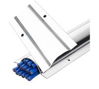 Cubierta Protectora de Acero Inoxidable for Cables, canaleta semicircular for Soporte(W 60mm/2.4in,9 pcs)