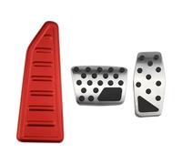 Cubierta Protectora De Acero Inoxidable Para Pedal Freno Gas Coche Carmilla AT Para Fiat 500X 500 X 2014-2021 Funda Pedales Coche Funda(AT With Red Rest)