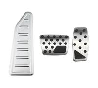 Cubierta Protectora De Acero Inoxidable Para Pedal Freno Gas Coche Carmilla AT Para Fiat 500X 500 X 2014-2021 Funda Pedales Coche Funda(AT With Silver Rest)