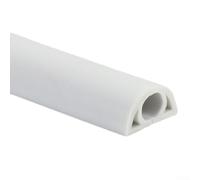 Cubierta protectora de cable de suelo resistente de 1 m de PVC para organizar cables en lugares de alto tráfico (D20-blanco)