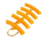 Cubierta protectora de cubo de rueda, cubierta de borde para de neum¨¢ticos y fijaci¨®n de rueda (paquete de 5) (Color: Naranja)