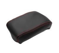 Cubierta Protectora De Cuero Microfibra Para La Consola Central Del Interior Coche Reposabrazos Embellecedor Para Q3 2013-2018(Black with red)