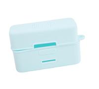 Cubierta Protectora de Mini Silicona MIC, Molde 1: 1, Botones 3D, Anti -deformación, Orificio de Hebilla Colgante, para Cargar Micrófono (BLUE)