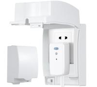 Cubierta Protectora de Plástico con Cerradura para Enchufe | Tipo 86, Paneles E Interruptores de Pared, Sello Transparente Autoadhesivo, Uso en Balcón y Garaje