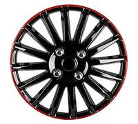 Cubierta protectora decorativa for rueda Universal de 14 pulgadas(Black Red)