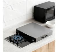 Cubierta Protectora Estufa de Gas, Tablero Superior Multifuncional para Casas Pequeñas, Apartamentos y Cocinas, se Cuelga Ahorrar Espacio(Gray,L13.78xW18.9xH3.54IN)