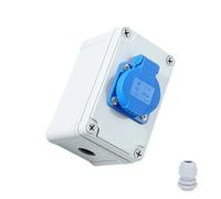 Cubierta protectora impermeable de alto efecto, 16 A, 3 pines, compatibilidad general para jardín, balcón, garaje, cubierta de salida impermeable