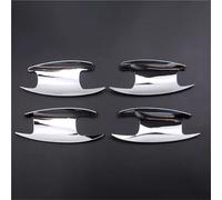 Cubierta Protectora Manija Puerta Exterior Coche ABS Carbono Para Benz Clase E W213 Clase C W205 GLC X253 2016-2019(Plata)