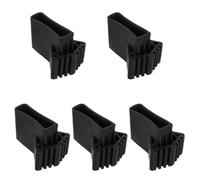 Cubierta Protectora para 5 Piezas Patas de Escalera Plegable | Plástico Flexible, Acabado Reforzado y Grueso, Ajuste para Patas Telescópicas, Color Negro