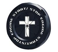 Cubierta Protectora para Botón de Arranque - Estilo Cruz Ajustable Y Giratorio Decorativo | Cubierta Para Botón Arranque Motor | Para Motocicletas Automóviles Barcos Uso Diario Y Viajes