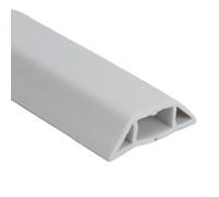 Cubierta protectora para cables de suelo en PVC suave para mantener el orden y evitar peligros de tropiezo (blanco)