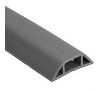 Cubierta protectora para cables de suelo en PVC suave para mantener el orden y evitar peligros de tropiezo (gris)