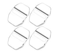 Cubierta Protectora para Cerrojos de Puerta de Coche,Placa Seguridad Autoadhesiva Acero Inoxidable 4 Piezas | Cubierta De Placa Protectora De Pestillo,para Principiantes en Vehículos Todo Terreno