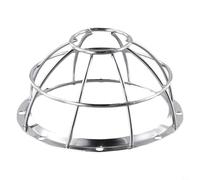 Cubierta protectora para detector de rociadores de incendios de malla de alambre de hierro, soporte de jaula de metal robusto para seguridad, plateado, 13,2 x 6,5 cm, fácil instalación (1 unidad)