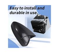 Cubierta Protectora para Espejo Retrovisor de Coche, Carcasa de ABS con Bocina para Espejo Retrovisor para Egea 2016-2023, Color Fibra de Carbono