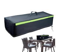 Cubierta protectora para hoguera - Diseño rectangular de alta visibilidad, cubierta rectangular para mesa de fuego, para jardín, patio, patio trasero, granja, camino, entrada, terraza, césped, patio