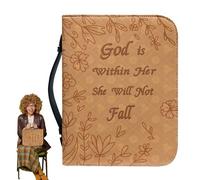 Cubierta Protectora Para Libros - Cubiertas De Libro De Cuero De La PU, Bolsa De Transporte De La Biblia, Bolsas De Portadas De La Biblia, Estuche Con Asa Portátil, Estuche De Almacenamiento Manual |
