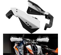 Cubierta protectora para manillar de motocicleta para 22 mm 7/8 pulgadas, protección de parabrisas ABS lateral montado (blanco)