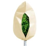 Cubierta protectora para plantas anticongelante con cremallera y cordón para plantas, conexión de tronco de liberación rápida, protección contra heladas para frutas, flores, arbustos y plantas en