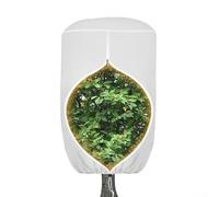 Cubierta protectora para plantas con cremallera y cordón para un ajuste seguro y resistencia a las heladas en climas fríos (75 x 90 pulgadas, blanco)