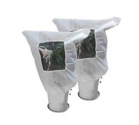 Cubierta protectora para plantas de invierno no tejida con tela transpirable para clima frío y protección contra la congelación, color blanco, paquete de 2