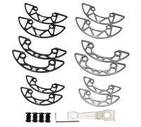 Cubierta protectora para plato de 104 mm para BCD, protector de aluminio premium para piñones de bicicleta de montaña (gris 38-40T)