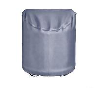 Cubierta protectora para redonda, 145 cm, resistente a la intemperie, de tela Oxford 210D con correas de viento y para cremallera, antipolvo y protección UV para jardín (gris)