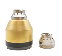 Cubierta protectora para soplete de corte de plasma para modelo P80 - Diseño de ranura de guía de aire disipador de calor, resistente a salpicaduras y soplado, boquilla de cobre incluida, uso