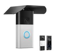 Cubierta protectora para timbre de puerta compatible con timbre de batería (2024)/Plus/1ª/2ª generación/3/4, metal resistente a la intemperie, a prueba de nieve, antirreflejos